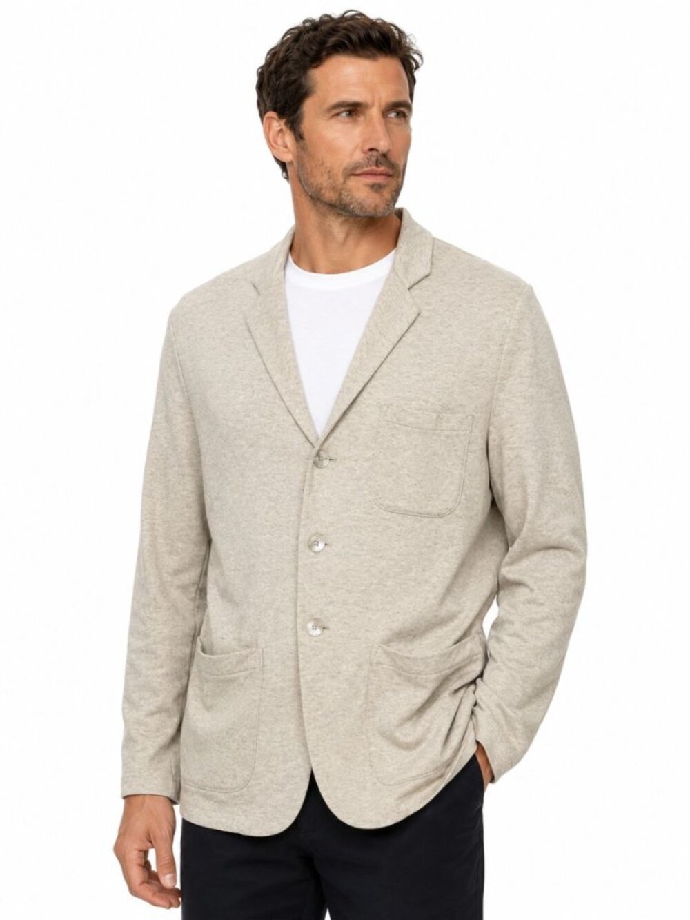 Bleusalt Men's The Big Rock Blazer 3-Button Soft Modal Blend EUC USA Size 4 / XL